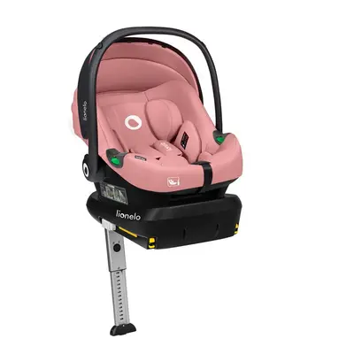 Scoica auto, Lionelo, i-Size Astrid, Include baza Isofix, 0-13 Kg, 40-87 cm, Cu maner si capotina reglabile, Cu protectie laterala avansata, Salteluta confortabila, Testat ADAC, Conform cu R129, Roz BYNLO-ASTRID_I-SIZE_PINK_CORAL+BASE_BLACK