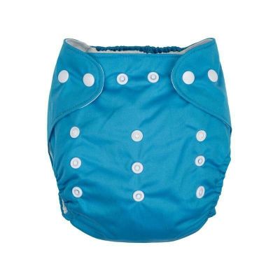 Scutec reutilizabil, Petite&Mars, Universabil, Cleme reglabile pentru a se potrivi cresterii copilului, Moale si delicat, Pentru greutate 3-15 kg, Reduce riscul de iritatie, 0 luni+, Blue BYN935907