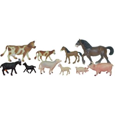 Animale domestice cu puii set de 10 figurine - miniland ml27430