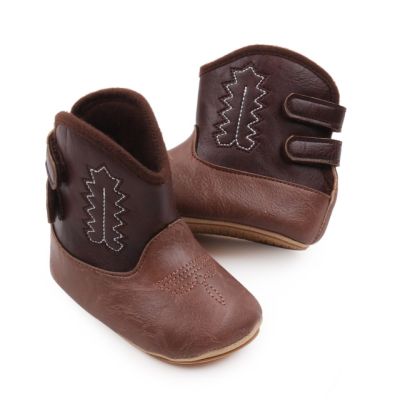 Cizmulite pentru bebelusi, maro, stil cowboy, cu talpa flexibila chbjz3166-ci6