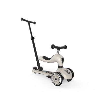 Trotineta Copii Cu Sezut Si Maner, Transformabila 3in1, Highwaykick 1 Push And Go Ash, 1-5 Ani, Pana La 50 Kg, Scoot  Ride Pjb67