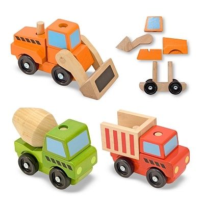 Vehicule utilitare pentru constructii din lemn melissa and doug md3076
