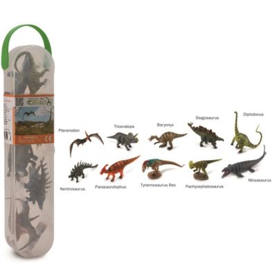 Cutie cu 10 minifigurine dinozauri set 1 cola1101c