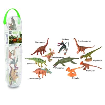 Cutie cu 10 minifigurine dinozauri set 3 cola1103c