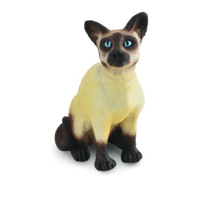 Figurina pictata manual pisica siameaza sezand col88331s