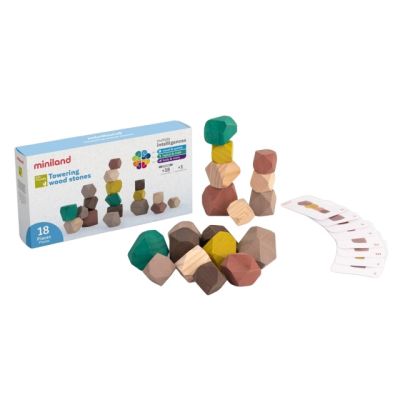 Joc educativ pentru dezvoltarea motricitatii wood stones ml94052