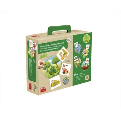 Joc pentru dezvoltarea cunostintelor despre natura: de unde provin alimentele? akr20551
