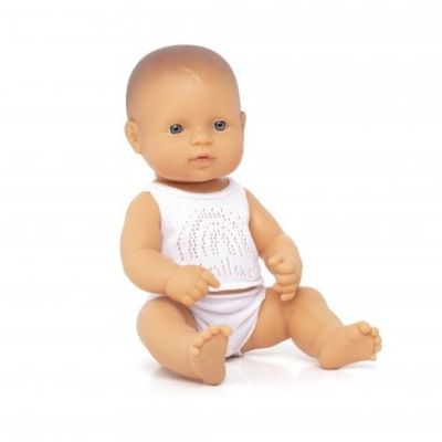 Papusa bebelus educativa 32 cm - baiat caucazian bunet ml31351