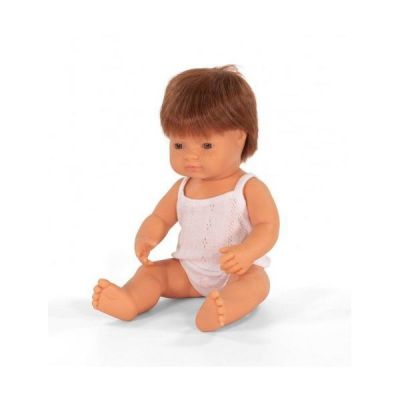 Papusa educationala 38 cm baietel european roscat ml31149