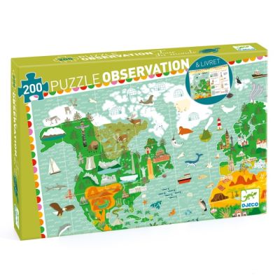 Puzzle observatie in jurul lumii, djeco dj07412
