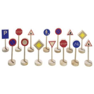 Set 15 semne de circulatie din lemn gokiwm397