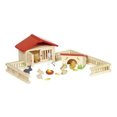 Set de joaca din lemn casuta iepurasului goki51736