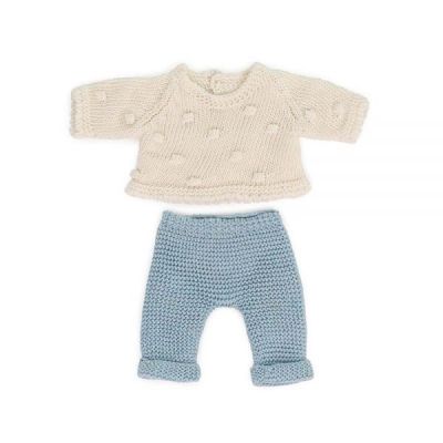 Set imbracaminte pantaloni si pulover pentru papusa 21 cm ml31686