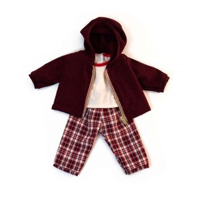 Set imbracaminte vreme rece pentru papusa baiat 38 cm brown ml31557