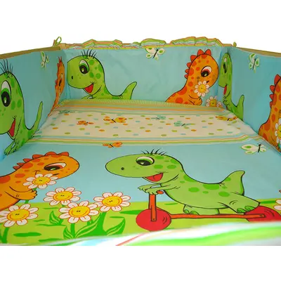 Aparatoare Laterala MyKids Dino Verde 120x60 - MYK00000012