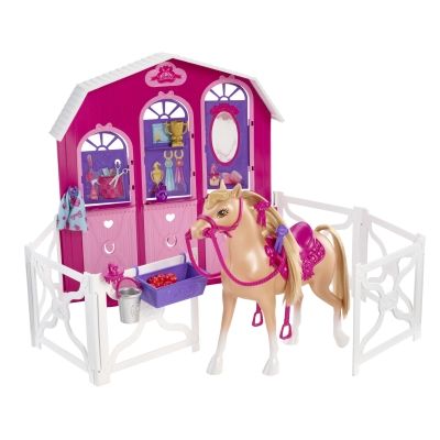 Gama Barbie si surorile ei - Calut si grajd Mattel - MTY7554