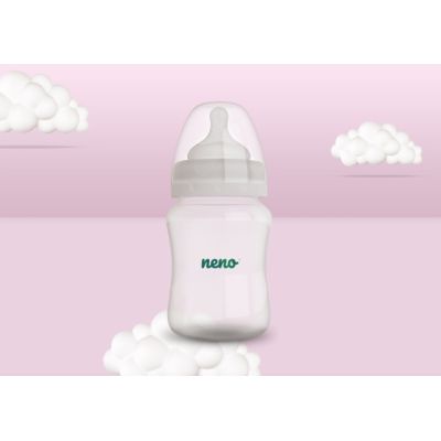 Biberon neno 150 ml cu tetina silicon, anti-colici, debit lent nen-bab-bt001