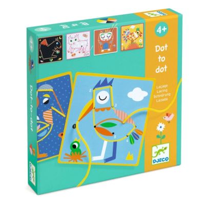Joc educativ de cusut cu siret punct cu punct, djeco dj08326