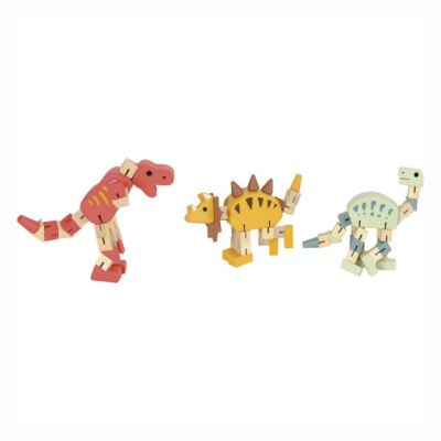 Jucarie educativa flexibila din lemn dinozaur, egmont toys egm_511142
