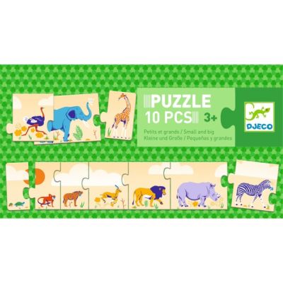 Puzzle din lemn de la mic la mare, djeco dj08189