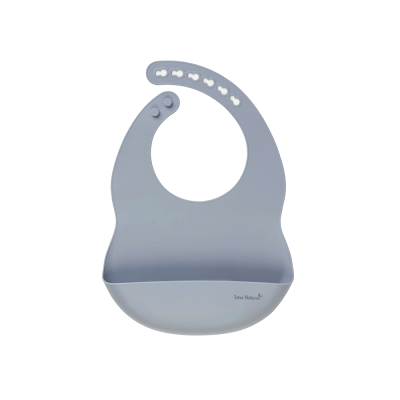 Baveta Din Silicon Cu Buzunar, Ajustabila,   Nordic   - Blu Mist Pjb17487