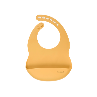 Baveta Din Silicon Cu Buzunar, Ajustabila,   Nordic   - Mustard Pjb17485