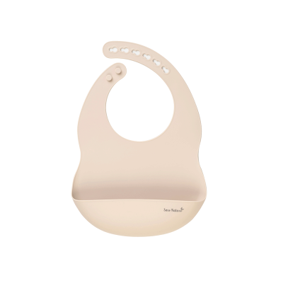 Baveta Din Silicon Cu Buzunar, Ajustabila,   Nordic   - Sand Pjb17486