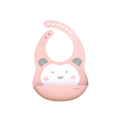 Baveta Din Silicon Cu Buzunar, Ajustabila, Sweet  Fun, Pink Pjb16633