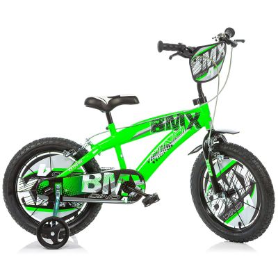 Bicicleta pentru copii BMX DB-145XC-01 Dino Bikes, 14 inch, verde SUPDB-145XC-01