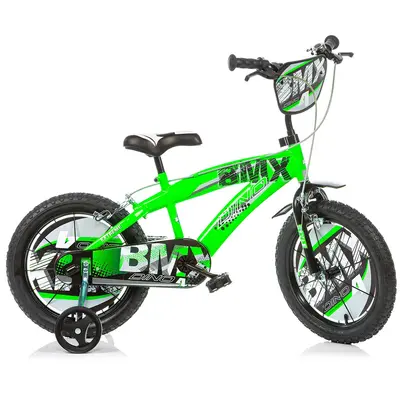 Bicicleta pentru copii BMX DB-165XC-01 Dino Bikes, 16 inch, verde SUPDB-165XC-01
