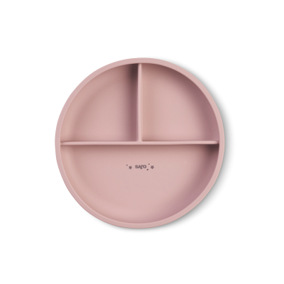 Farfurie Diversificare Divizata Din Silicon Alimentar Cu Ventuza, Anti-alunecare, Saro Nature -  , œfood  Fun,   Blossom Pjb17623