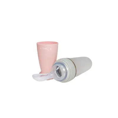 Lingurita Cu Rezervor Pentru Bebelusi ,   Silicon Alimentar, Fara Bpa, 90 Ml ,   Roz Pjb25012
