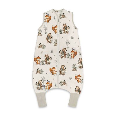 Sac de dormit, MimiNu, Cu picioruse, De iarna, Din bumbac certificat Oeko Tex Standard 100, Cu fermoar pe mijloc, 103 cm, 2-6 ani, 2.5 Tog, Design, Time for fun BYN6426972026963