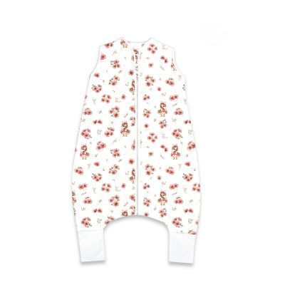 Sac de dormit, MimiNu, Cu picioruse, De iarna, Din bumbac certificat Oeko Tex Standard 100, Cu fermoar pe mijloc, 87 cm, 3 luni - 2.5 ani, 2.5 Tog, Design, Ducklings Powdery Pink BYN6426972026970