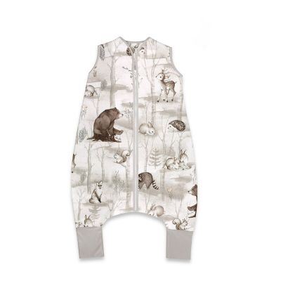 Sac de dormit, MimiNu, Cu picioruse, De iarna, Din bumbac certificat Oeko Tex Standard 100, Cu fermoar pe mijloc, 87 cm, 3 luni - 2.5 ani, 2.5 Tog, Design, Woodland BYN6426972027007