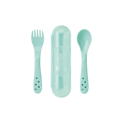 Set 2 Lingurite Ergonomice, In Carcasa, Perfecte Pentru Vacanta, Mint Pjb52101