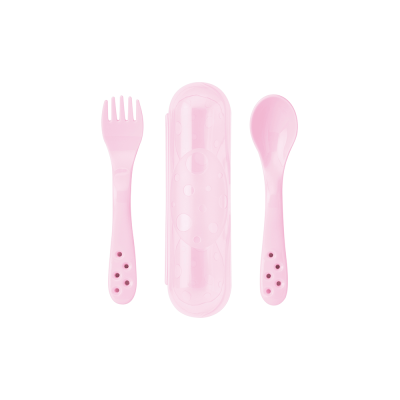Set 2 Lingurite Ergonomice, In Carcasa, Perfecte Pentru Vacanta, Rose Pjb52103