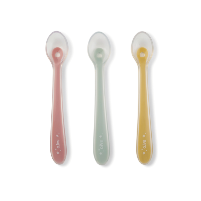 Set 3 Lingurite Ergonomice Cu Varf Foarte Moale, Perfecte Pentru Primele Mese Ale Bebelusului Pjb52202