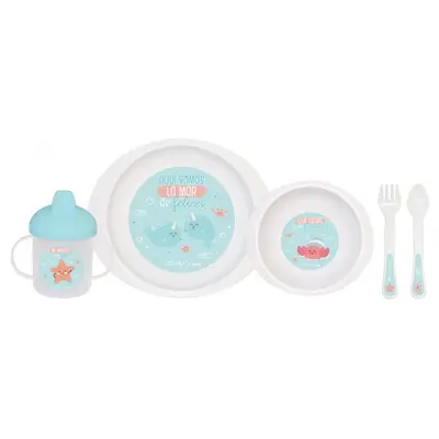 Set Complet De Masa, 5 Piese,   La Mar De Felices,   Blue Pjb8026
