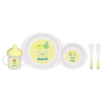 Set Complet De Masa, 5 Piese,   La Pera Limonera,   Yellow Pjb8028