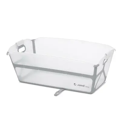 Cadita de baie cu pliere ultra-compacta, Jane, Oasis, Cu doua manere, 68 x 42 x 26 cm, Conform cu standardul european de siguranta EN 17072:2018, White BYN8420421090916