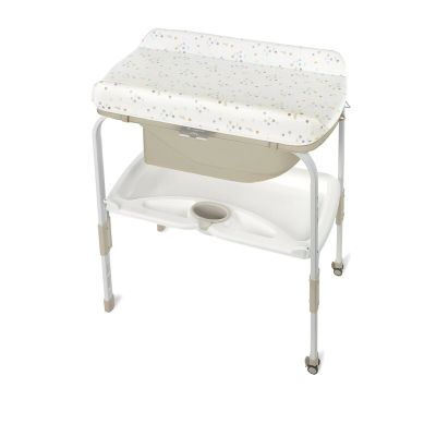 Cadita de baie cu suport, Jane, Flip, Cu 2 pozitii anatomice, Cu masuta de infasat, Cu tavita si compartimente pentru accesorii, Conform cu standardele europene EN 17072:2018EN 12221:2008+A1:2013, Iris BYN8420421087497