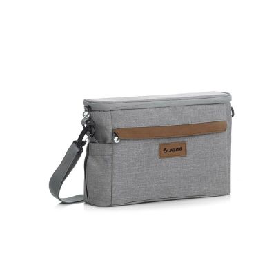 Geanta pentru scutece si organizator carucior, Jane, Cu multiple compartimente, Dimensiune compacta, 32 x 10 x 21 cm, Dim Grey BYN8420421089255