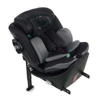 Scaun auto, Be Cool, Wagon I-Size, Rotire 360 grade, 40 - 150 cm, 0 - 36 kg, Cu Isofix si picior stabilizator, Cu protectie laterala de siguranta, Conform cu standardul european de securitate ECE R129, Carbon BYN8420421092736
