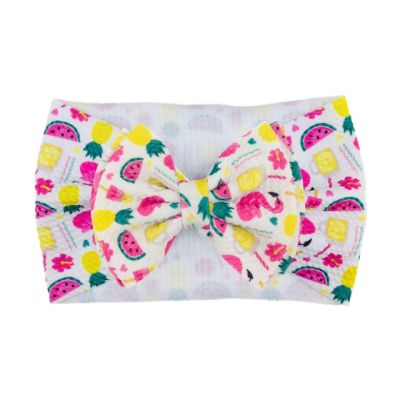Bentita lata cu funda si imprimeu - model 7 mdh14-7-cd3