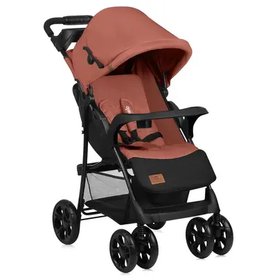 Carucior sport, Lionelo, Emma Plus, Cu tavita, 2 Suporturi pentru pahar, Geanta accesorii, Conform cu standardul european de securitate EN1888-1, Roz BYNLO-EMMA PLUS_CORAL_PINK