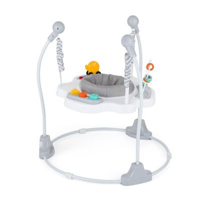 Jumper interactiv, Feedo, Pliabil, Cu scaun rotativ 360 grade, Cu panou de activitati, Pana la 25 kg,, 83x83x86 cm,6 luni+, Multicolor BYN226213