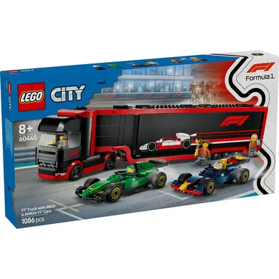 LEGO CITY CAMION F1 CU MASINILE F1 RB20 SI AMR24 60445 VIVLEGO60445