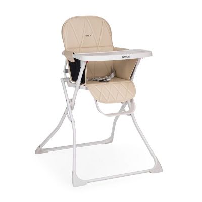 Scaun de masa, Feedo, Bite, Pliabil, Pana la 15 kg, Aspect elegant, Suport de picioare ajustabil, Cu tavita detasabila, 6- 36 luni, Conform cu EN14988-2:2006+A1:2012, Pastel Beige BYN219225