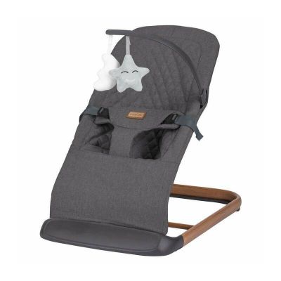 Sezlong balansoar, FreeON, Serene, Pana la 9 kg, Cu centura in 3 puncte, Spatar reglabil in 3 etape, Cu bara de jucarii, 70 x 45 x 56 cm, 0 luni+, Grey BYN84935
